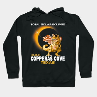 Copperas Cove Texas Dinosaur Total Solar Eclipse 2024 Hoodie